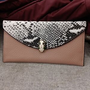 Vera Pelle wallet  with snake head brooch